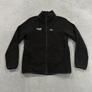 FIGS Full Zip On-Shift Fleece Jacket Men M Black Sherpa Uniform Healthcare